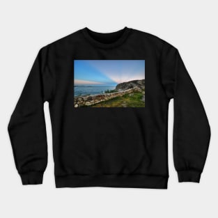 Castle Rock Sunset Sunrays Marblehead MA Crewneck Sweatshirt